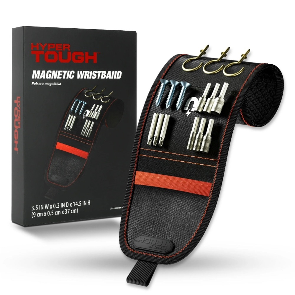 Hyper Tough Tool Storage Magnetic Wristband Adjustable Brand NEW